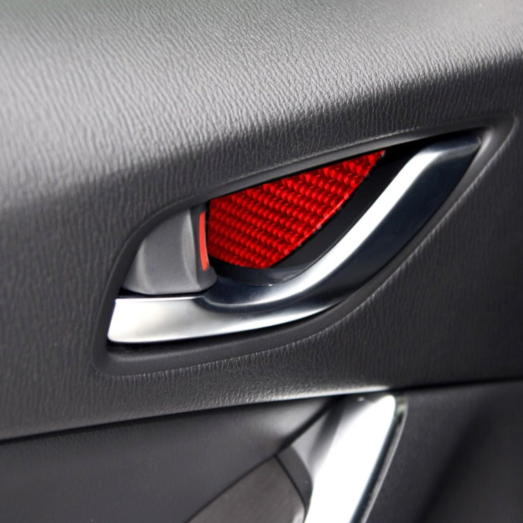 Car Carbon Fiber Inside Door Bowl Decorative Sticker for Mazda CX-5 2013-2018, Left and Right Drive, Inside Door Bowl