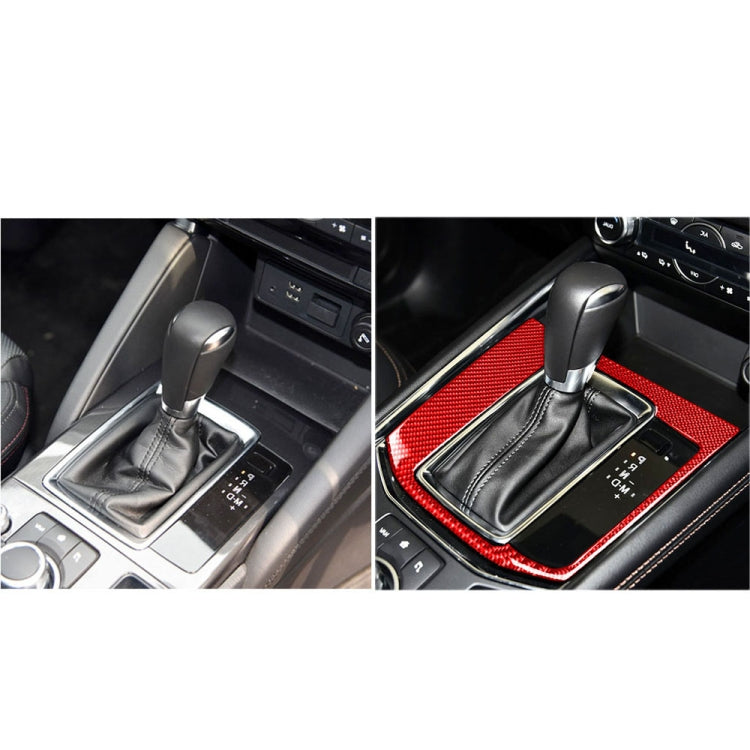 Car Carbon Fiber Gear Panel Decorative Sticker for Mazda CX-5 2017-2018, Right Drive, Gear Panel, Right Drive