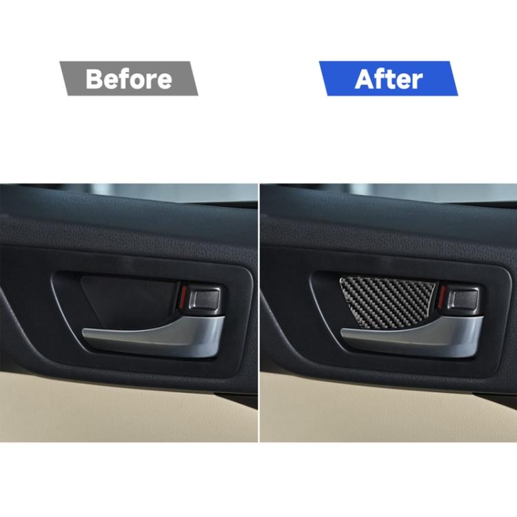 Car Carbon Fiber Inside Door Bowl Decorative Sticker for Toyota Highlander 2014-2019, Left Drive, Inside Door Bowl
