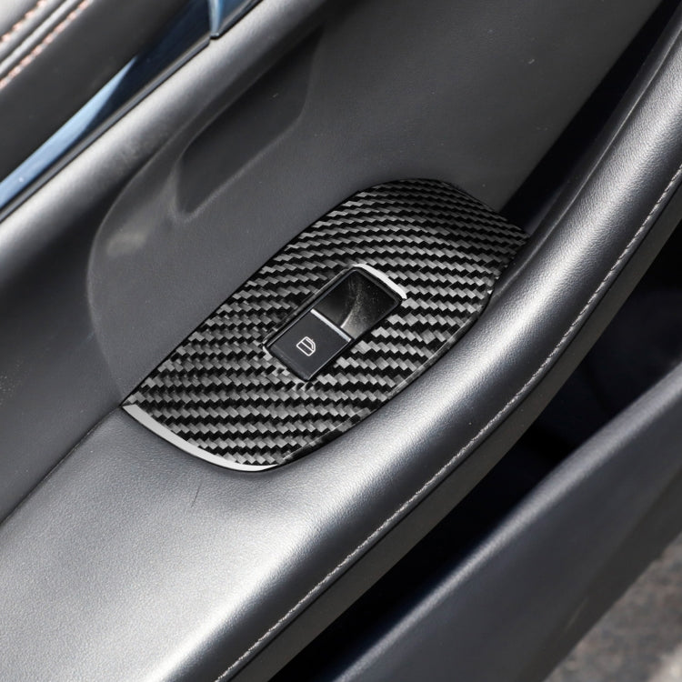 7 in 1 Car Carbon Fiber Window Lift Panel Decorative Sticker for Mazda 3 Axela 2020, Right Drive, Window Lift, Right Drive