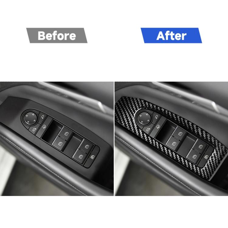 7 in 1 Car Carbon Fiber Window Lift Panel Decorative Sticker for Mazda 3 Axela 2020, Right Drive, Window Lift, Right Drive