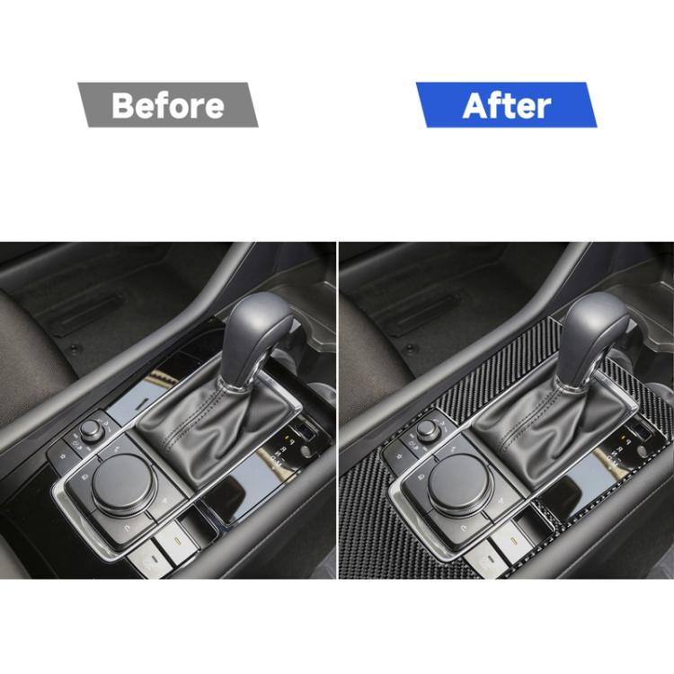 Car Carbon Fiber Central Control Gear Panel Decorative Sticker for Mazda 3 Axela 2020, Right Drive, Central Control Gear Panel, Right Drive