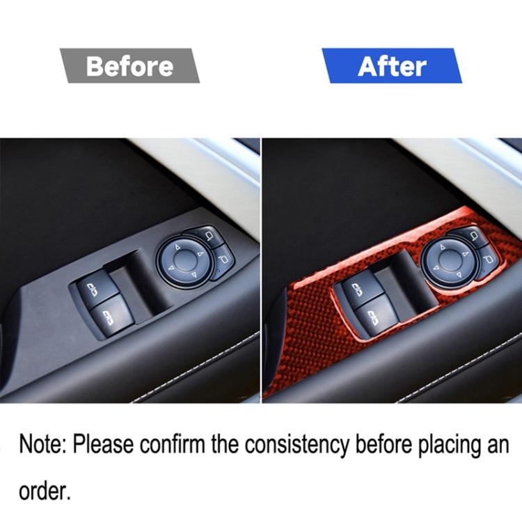 Car Carbon Fiber Window Lift Panel Decorative Sticker for Chevrolet Camaro 2017-2019, Left Drive, Window Lift Panel