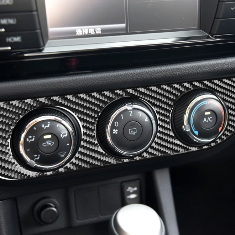 Car Carbon Fiber Air Conditioning Switch Panel Decorative Sticker for Toyota Corolla / Levin 2014-2018, Left Drive