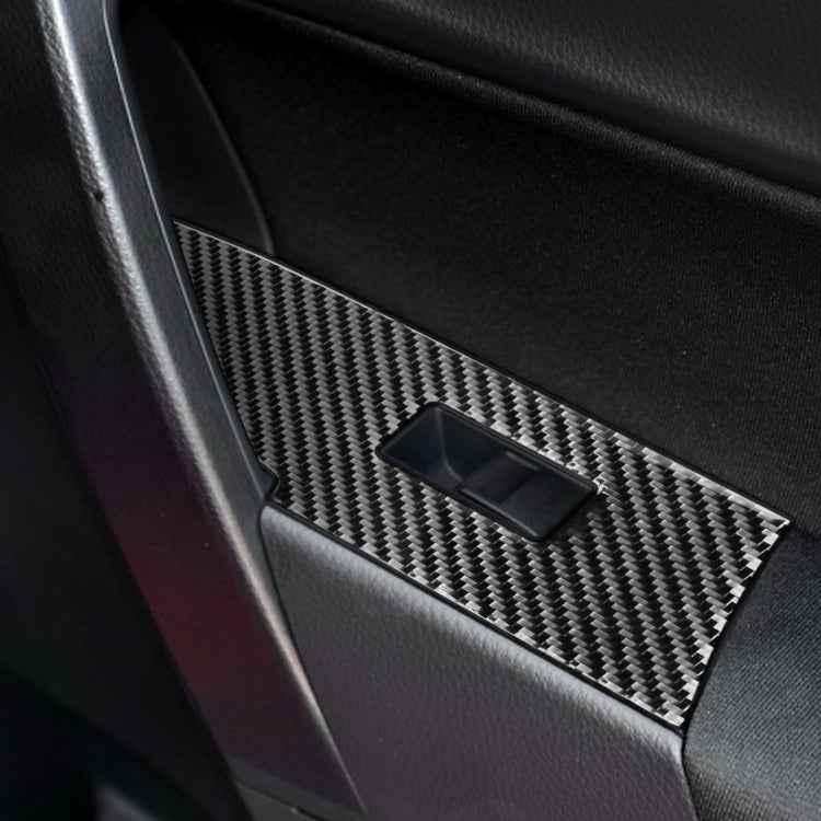 Car Carbon Fiber Window Lift Decorative Sticker for Toyota Corolla / Levin 2014-2018, Left Drive