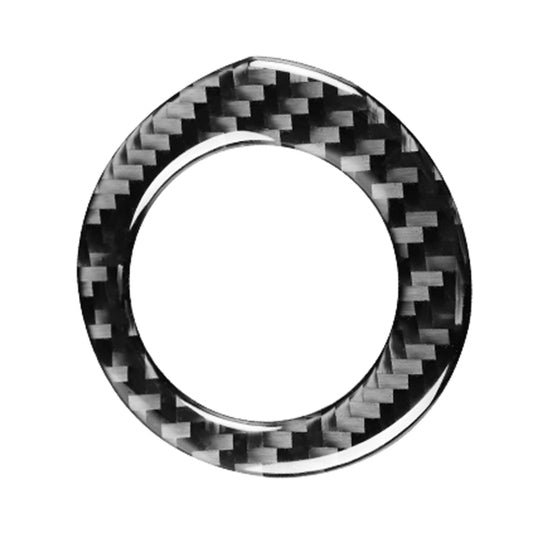 Car Carbon Fiber Ignition Key Ring Decorative Sticker for Toyota Corolla / Levin 2014-2018, Left and Right Drive Universal, Ignition Key Ring