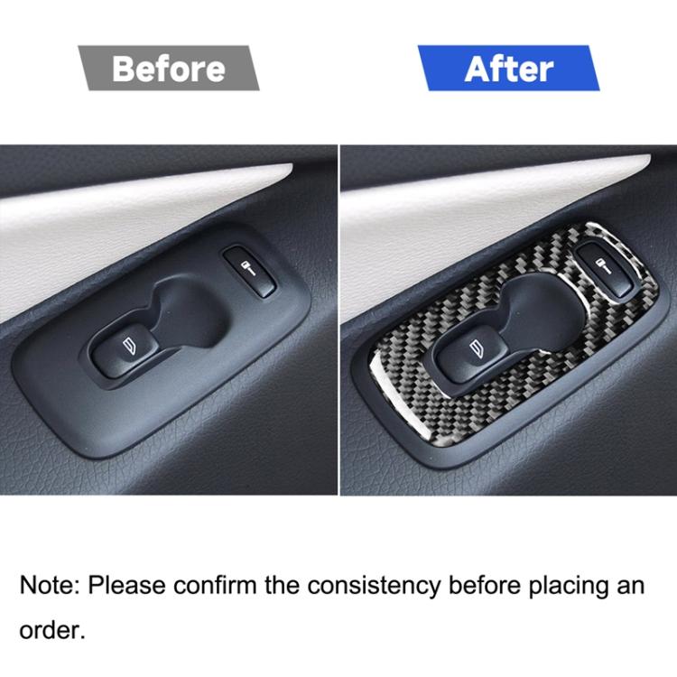 4 in 1 Car Carbon Fiber Door Set B Decorative Sticker for Volvo XC90 2003-2014, Right Drive, Door Set B, Right Drive