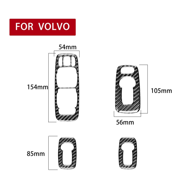 Car Carbon Fiber Window Lift B Decorative Sticker for Volvo XC90 2008-2014, Left Drive, Window Lift B, Left Drive