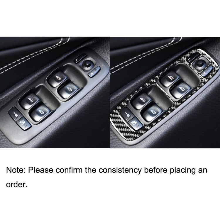 Car Carbon Fiber Window Lift B Decorative Sticker for Volvo XC90 2008-2014, Left Drive