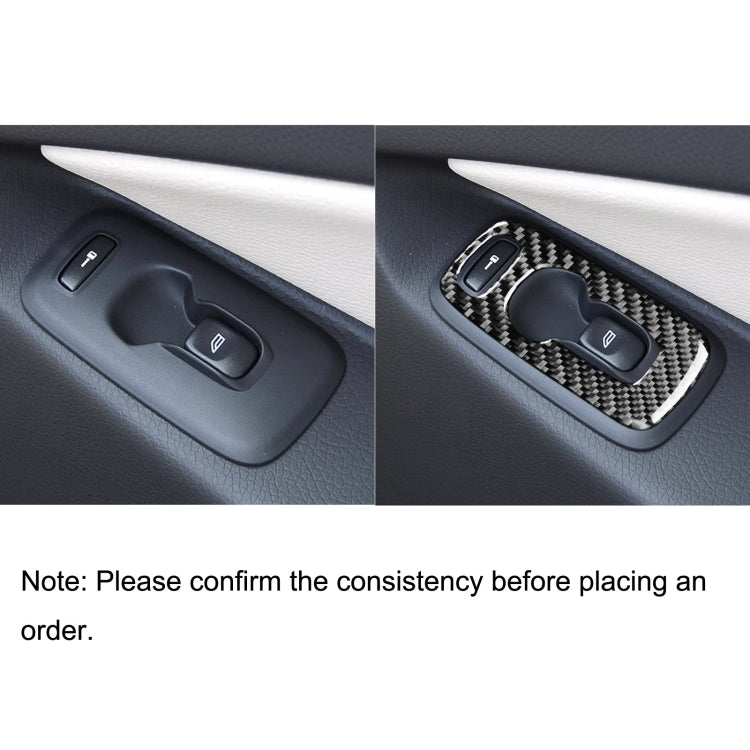Car Carbon Fiber Window Lift B Decorative Sticker for Volvo XC90 2008-2014, Left Drive