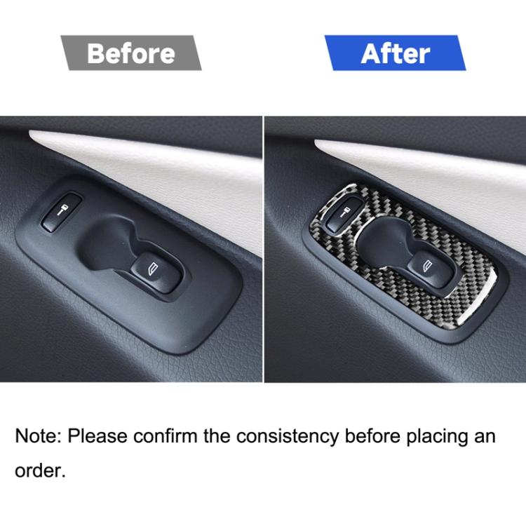 Car Carbon Fiber Window Lift B Decorative Sticker for Volvo XC90 2008-2014, Left Drive, Window Lift B, Left Drive