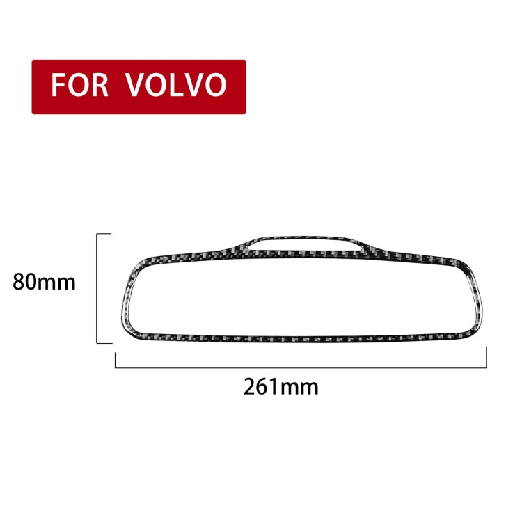 Car Carbon Fiber Rearview Mirror Decorative Sticker for Volvo XC90 2003-2014, Left and Right Drive Universal, Rearview Mirror