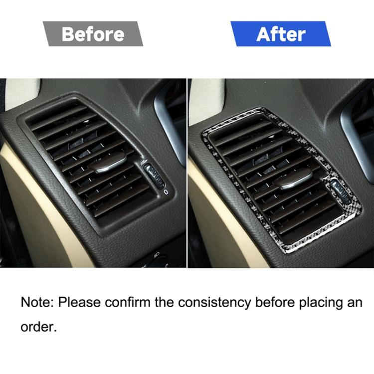 Car Carbon Fiber Two Sides Air Outlet Decorative Sticker for Volvo XC90 2003-2014, Left and Right Drive Universal, Two Sides Air Outlet