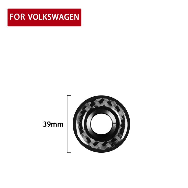 Car Carbon Fiber Ignition Ring Decorative Sticker for Volkswagen Beetle 2012-2019, Left and Right Drive Universal