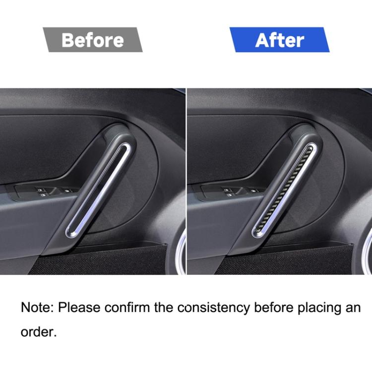 Car Carbon Fiber Door Decorative Sticker for Volkswagen Beetle 2012-2019, Left and Right Drive Universal, Door