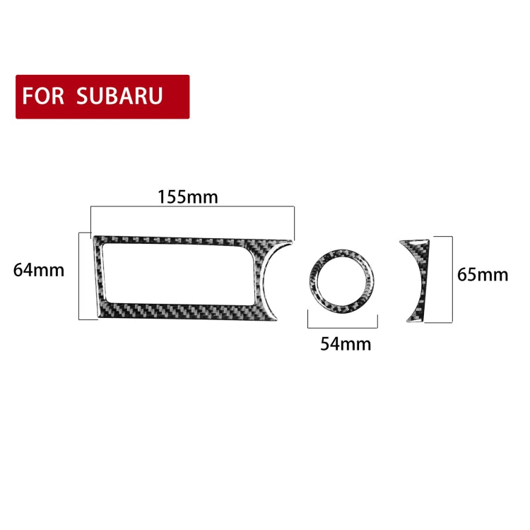 3 in 1 Car Carbon Fiber Storage Box A Decorative Sticker for Subaru BRZ / Toyota 86 2017-2019, Right Drive