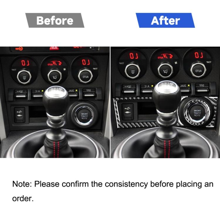 3 in 1 Car Carbon Fiber Storage Box A Decorative Sticker for Subaru BRZ / Toyota 86 2017-2019, Right Drive, Storage Box A, Right Drive