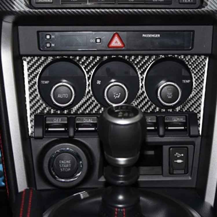 Car Carbon Fiber Air Conditioning Button A Decorative Sticker for Subaru BRZ / Toyota 86 2017-2019, Left and Right Drive Universal