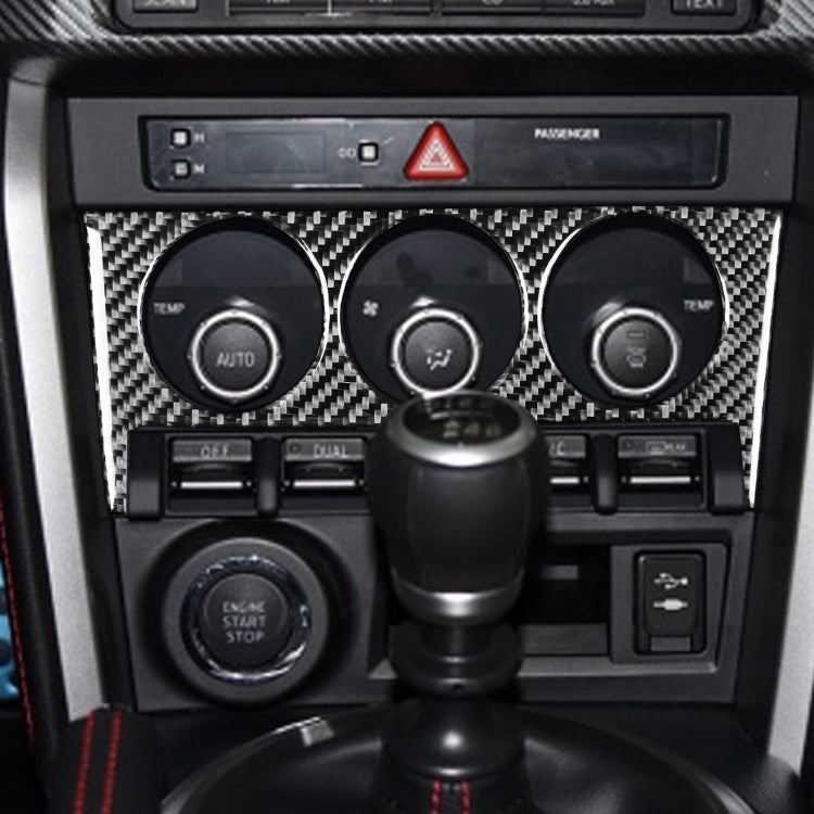 Car Carbon Fiber Air Conditioning Button A Decorative Sticker for Subaru BRZ / Toyota 86 2017-2019, Left and Right Drive Universal, Air Conditioning Button A