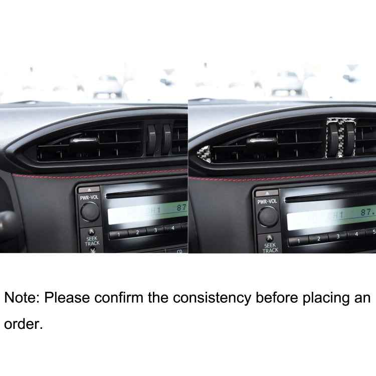 3 in 1 Car Carbon Fiber Central Air Outlet Decorative Sticker for Subaru BRZ / Toyota 86 2017-2019, Left and Right Drive Universal