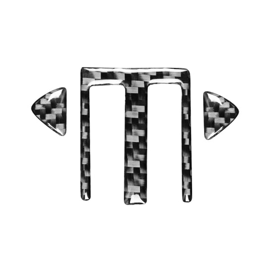 3 in 1 Car Carbon Fiber Central Air Outlet Decorative Sticker for Subaru BRZ / Toyota 86 2017-2019, Left and Right Drive Universal, Central Air Outlet