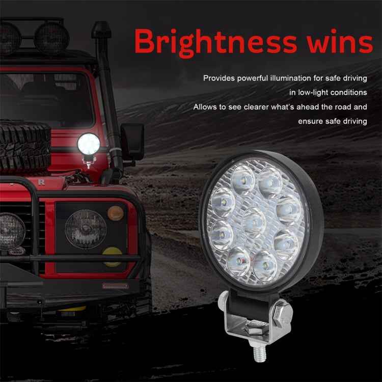 D0035 6.3W 10-30V DC 6000K 3 inch 9 LEDs Circle Offroad Truck Car Driving Light Spotlight Work Light Fog Light