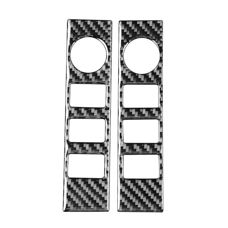 2 PCS / Set Carbon Fiber Car Central Control Volume Switch Decorative Sticker for Toyota Tundra 2014-2018, Left Right Driving Universal
