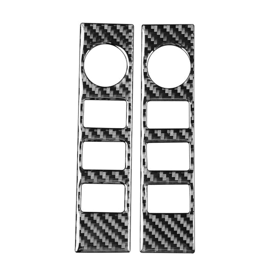 2 PCS / Set Carbon Fiber Car Central Control Volume Switch Decorative Sticker for Toyota Tundra 2014-2018, Left Right Driving Universal