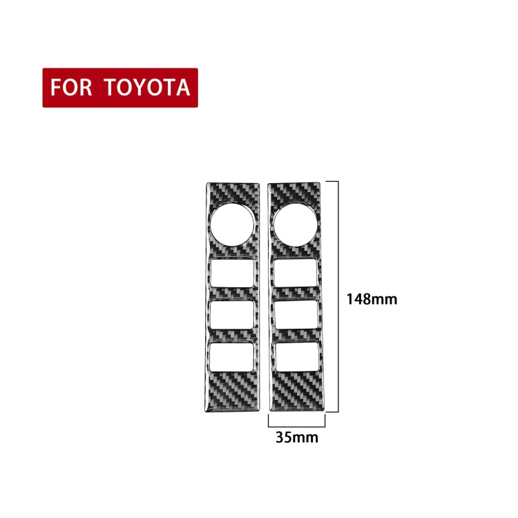 2 PCS / Set Carbon Fiber Car Central Control Volume Switch Decorative Sticker for Toyota Tundra 2014-2018, Left Right Driving Universal