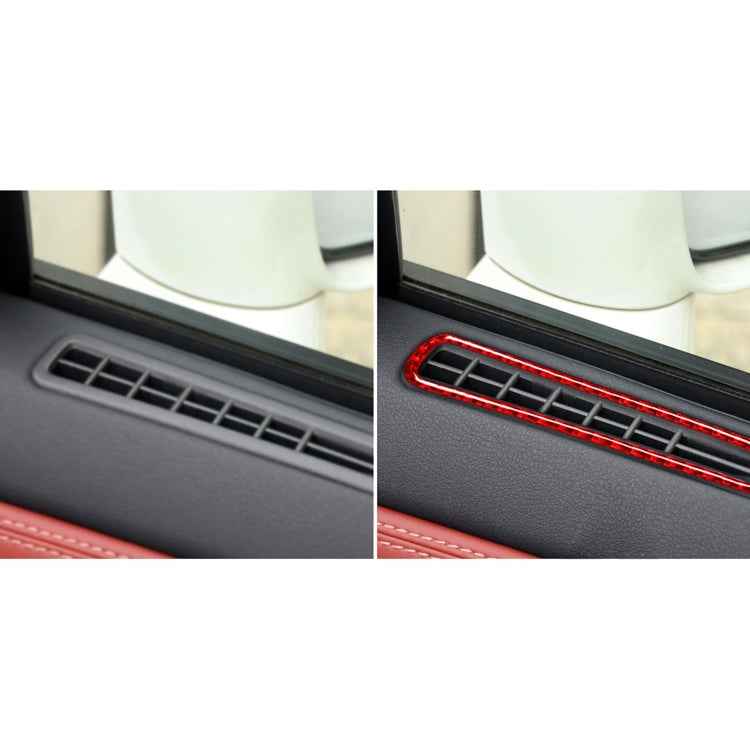 4 PCS / Set Carbon Fiber Car Door Horn + Window Air Outlet Decorative Sticker for Nissan GTR R35 2008-2016, Left and Right Driving Universal