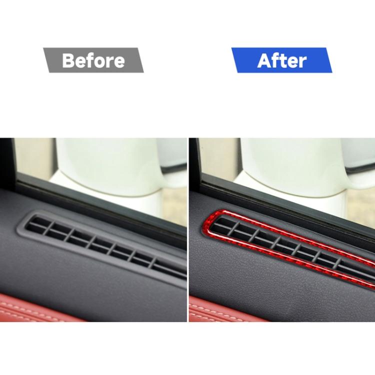 4 PCS / Set Carbon Fiber Car Door Horn + Window Air Outlet Decorative Sticker for Nissan GTR R35 2008-2016, Left and Right Driving Universal, Door Horn + Window Air Outlet