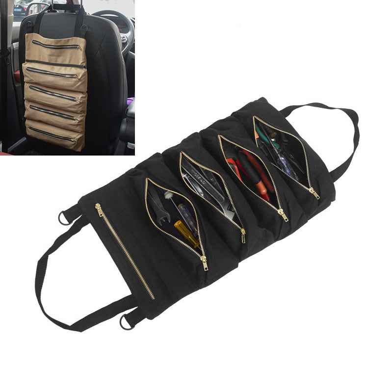 Car Auto Multi-function Canvas Storage Bag Portable Tool Bag Hanging Pocket Bag