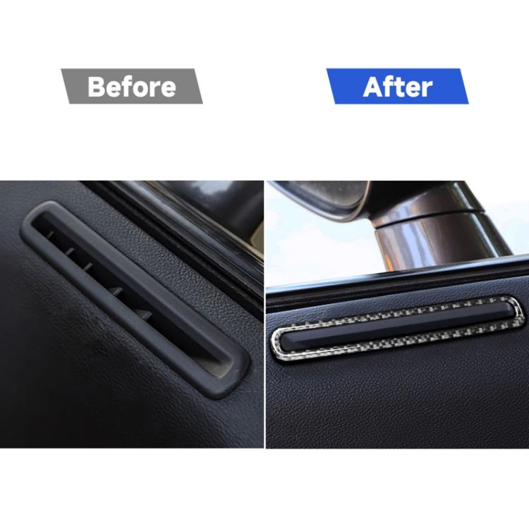 Carbon Fiber Car Door Air Outlet Decorative Sticker for Dodge Challenger 2015 to Now, Left Driving, Door Air Outlet