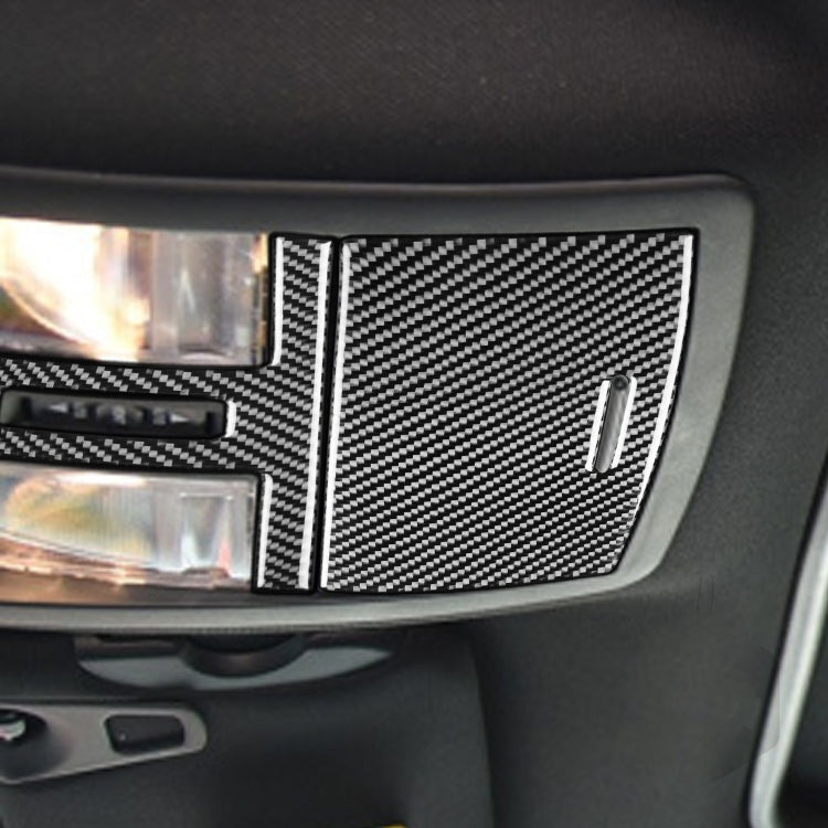 2 PCS / Set Carbon Fiber Car Reading Light Panel Decorative Sticker for Dodge Challenger 2015 to Now, Left Driving, Reading Light Panel