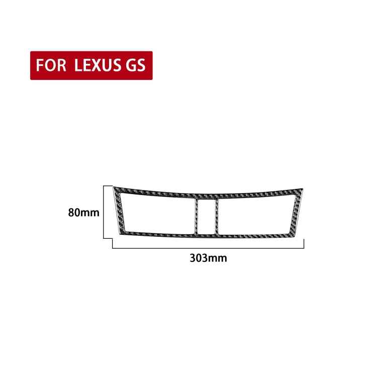 Carbon Fiber Car Central Control Air Outlet Decorative Sticker for Lexus GS 2006-2011,Left and Right Drive Universal