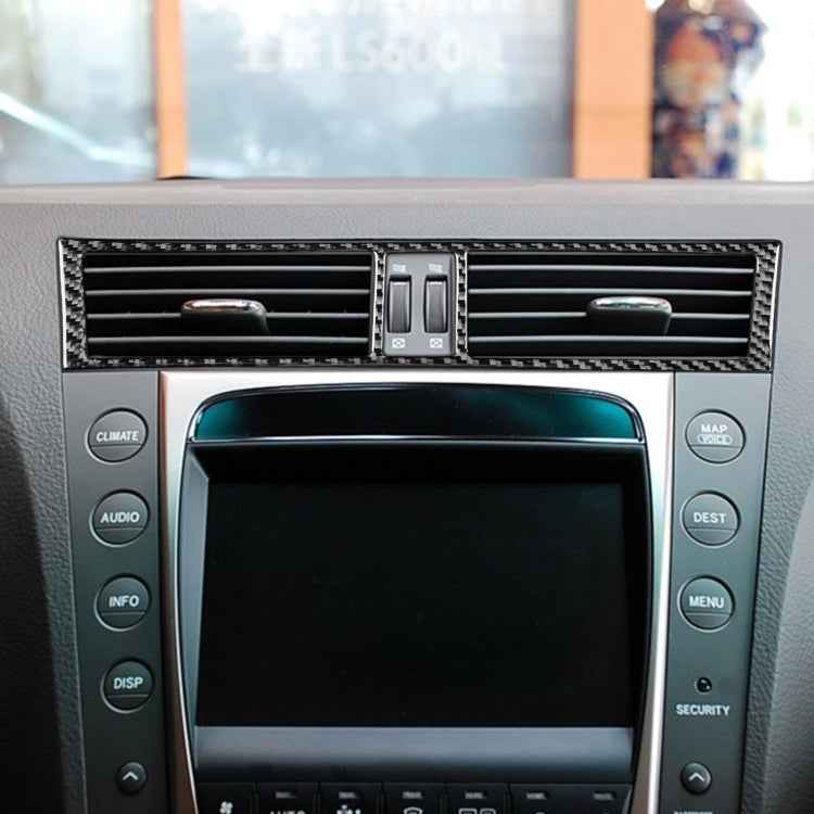 Carbon Fiber Car Central Control Air Outlet Decorative Sticker for Lexus GS 2006-2011,Left and Right Drive Universal