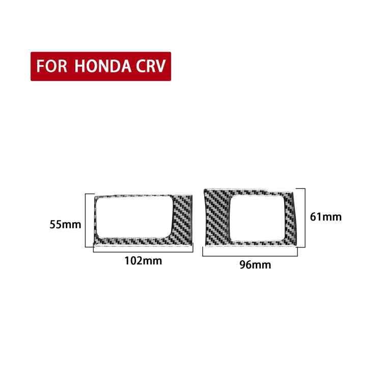 2 PCS / Set Carbon Fiber Car Central Control Card Box Panel Decorative Sticker for Honda CRV 2007-2011,Left Drive