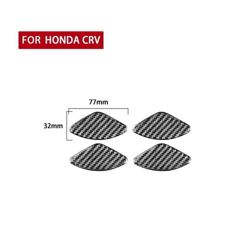 4 PCS / Set Carbon Fiber Car Inner Door Bowl Patch Decorative Sticker for Honda CRV 2007-2011,Left and Right Drive Universal, Inner Door Bowl Patch