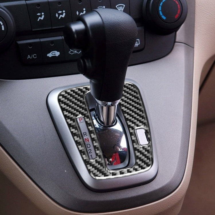 Carbon Fiber Car Gear Indicator Frame Decorative Sticker for Honda CRV 2007-2011,Left Drive, Gear Indicator Frame,Left Drive