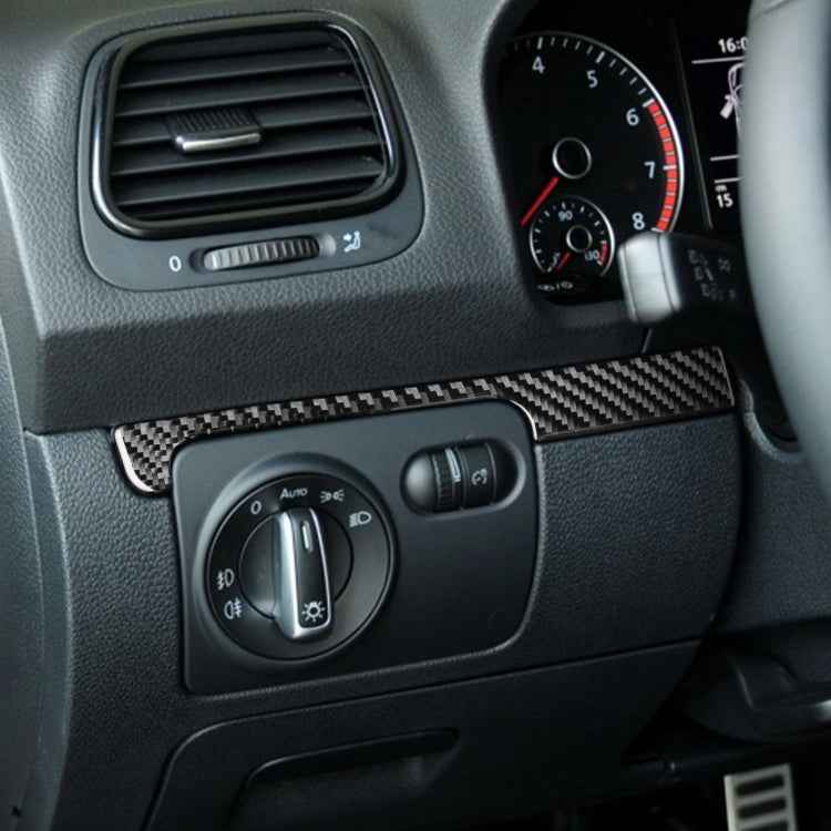 3 PCS / Set Carbon Fiber Car Dashboard Strip Decorative Sticker for Volkswagen Scirocco 2009-2016,Left Drive