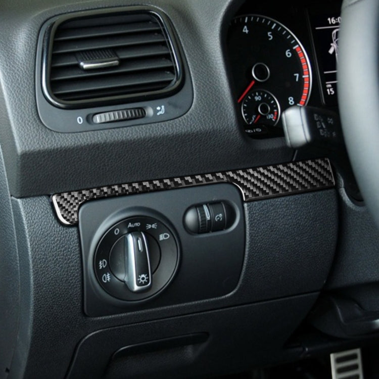 3 PCS / Set Carbon Fiber Car Dashboard Strip Decorative Sticker for Volkswagen Scirocco 2009-2016,Left Drive, Dashboard Strip,Left Drive