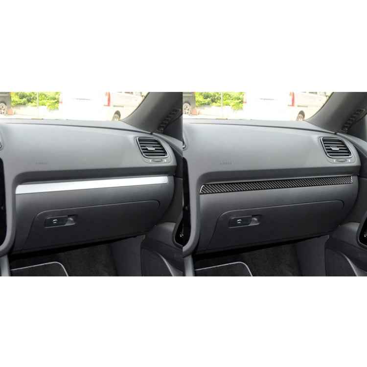 3 PCS / Set Carbon Fiber Car Dashboard Strip Decorative Sticker for Volkswagen Scirocco 2009-2016,Left Drive