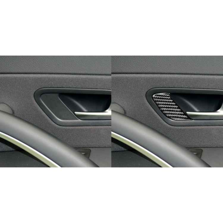 2 PCS / Set Carbon Fiber Car Door Lock Frame Decorative Sticker for Volkswagen Scirocco 2009-2016,Left Drive