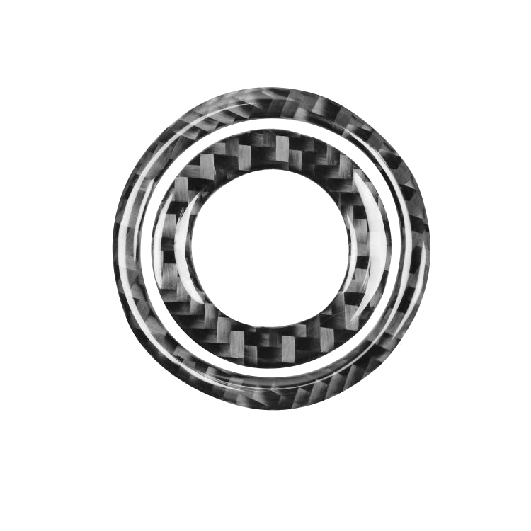 2 PCS / Set Carbon Fiber Car Ignition Switch Decorative Sticker for Dodge Challenger 2015 to Now, Left Driving, Ignition Switch