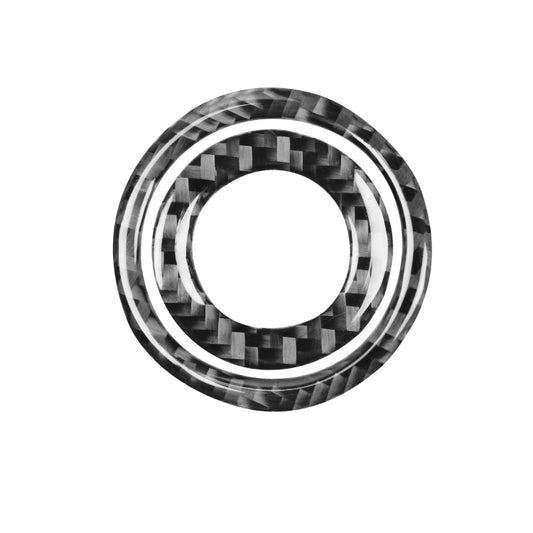 2 PCS / Set Carbon Fiber Car Ignition Switch Decorative Sticker for Dodge Challenger 2015 to Now, Left Driving, Ignition Switch