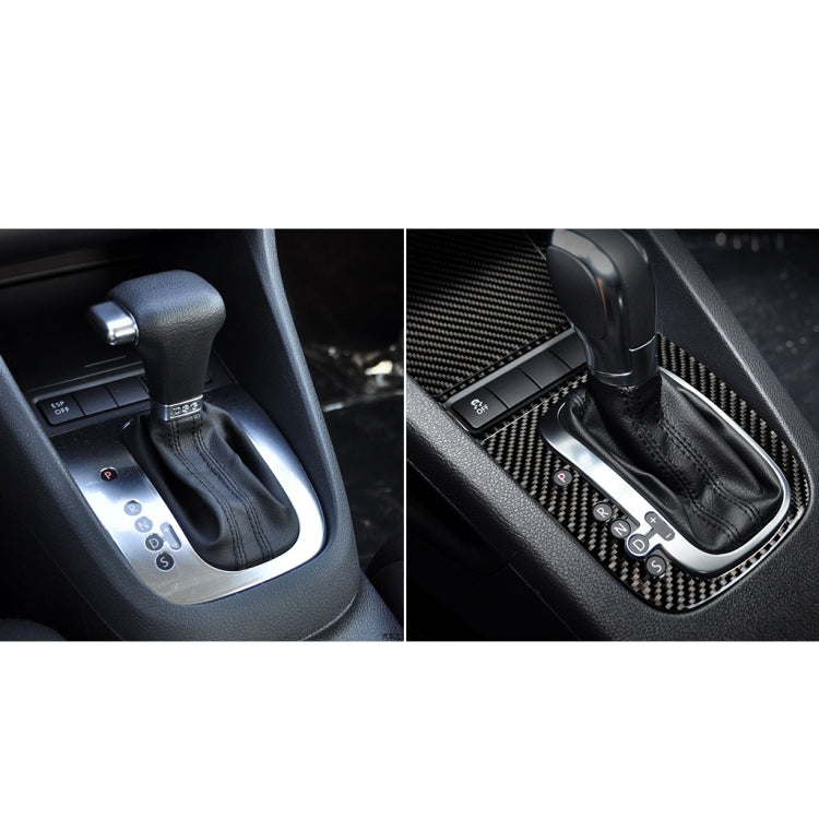 Carbon Fiber Car Gear B Decorative Sticker for Volkswagen Golf 6 2008-2012, Left Driving, Gear B, Left Driving