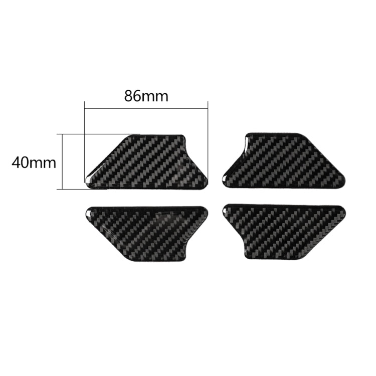 Carbon Fiber Car Inner Door Bowl Panel Decorative Sticker for Volkswagen Golf 6 2008-2012, Inner Door Bowl Panel