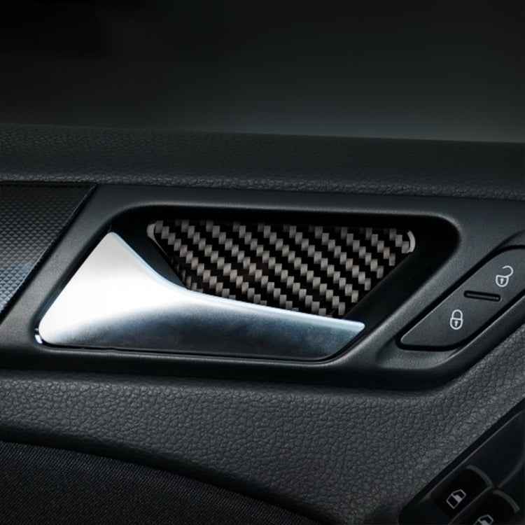 Carbon Fiber Car Inner Door Bowl Panel Decorative Sticker for Volkswagen Golf 6 2008-2012