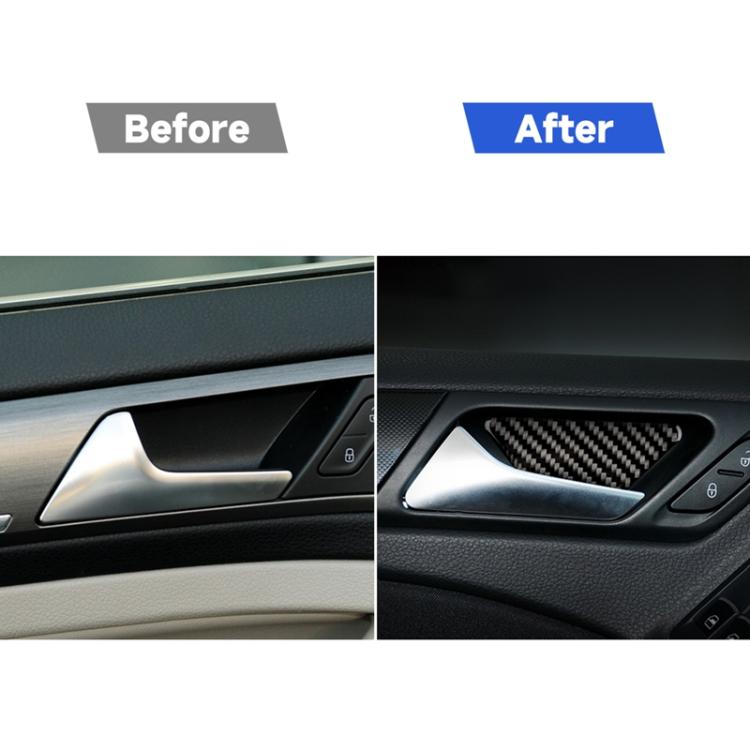 Carbon Fiber Car Inner Door Bowl Panel Decorative Sticker for Volkswagen Golf 6 2008-2012, Inner Door Bowl Panel