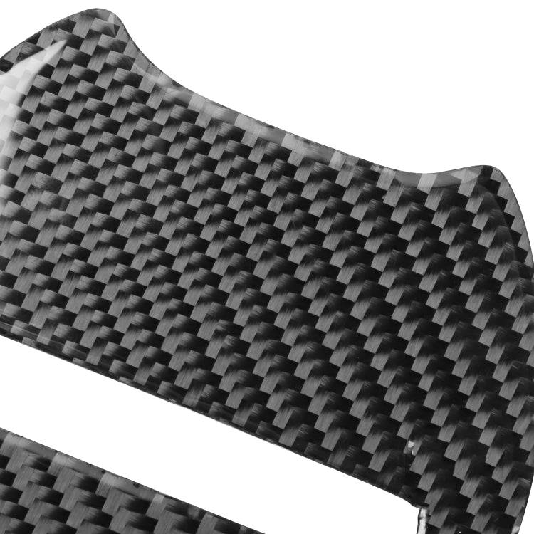 2 PCS / Set Carbon Fiber Car Steering Wheel Logo + Chin Decorative Sticker for Dodge Challenger 2015 to Now, Left Driving, Steering Wheel Logo + Chin